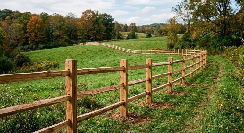 Split Rail Fence Replacement in Roseville, CA